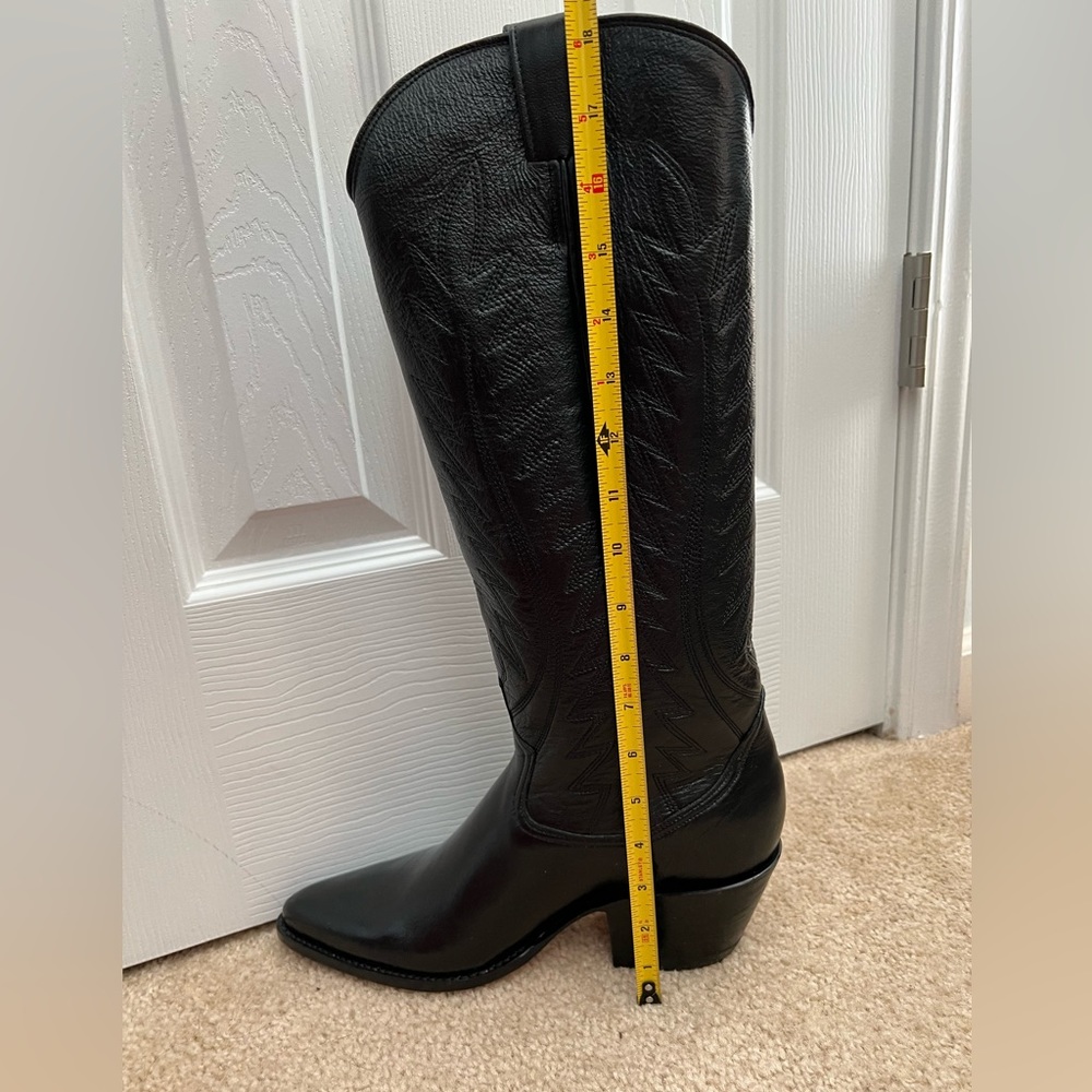 Genio leather knee high cowboy boot size 10/10.5